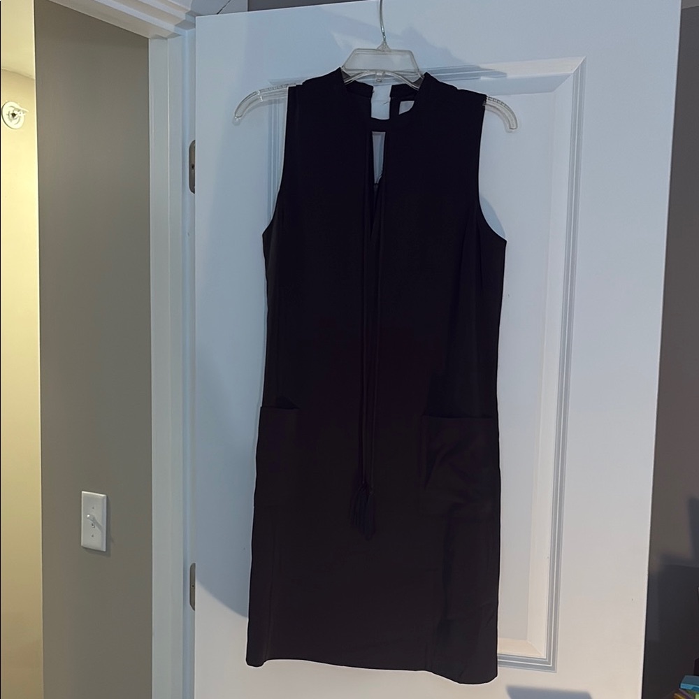 ERIN by Erin Fetherston Black Mock Neck Sheath Mini Dress